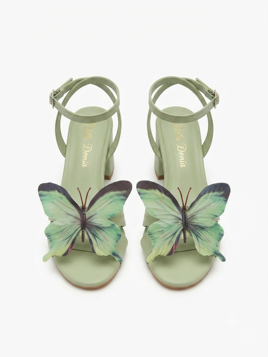 Sage Green 3D Butterfly Heel (5cm