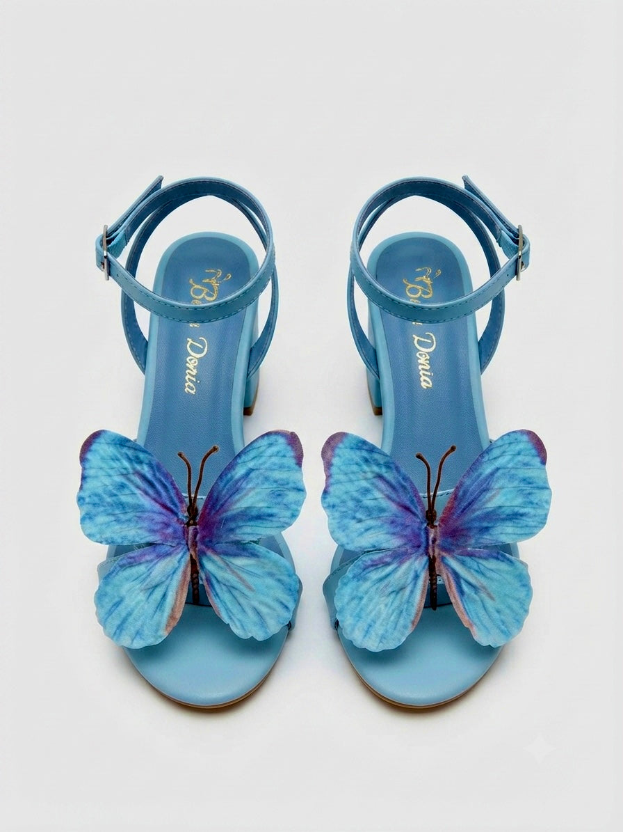 Blue Monarch - Sky Blue 3D Butterfly Heel (5cm)